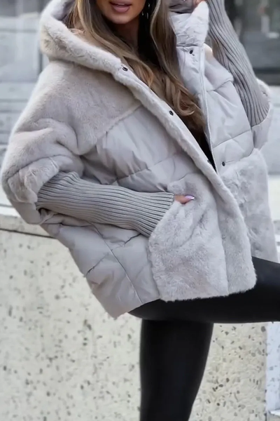 Isabelle | Luxe Gewatteerde Winterjas met Faux Fur