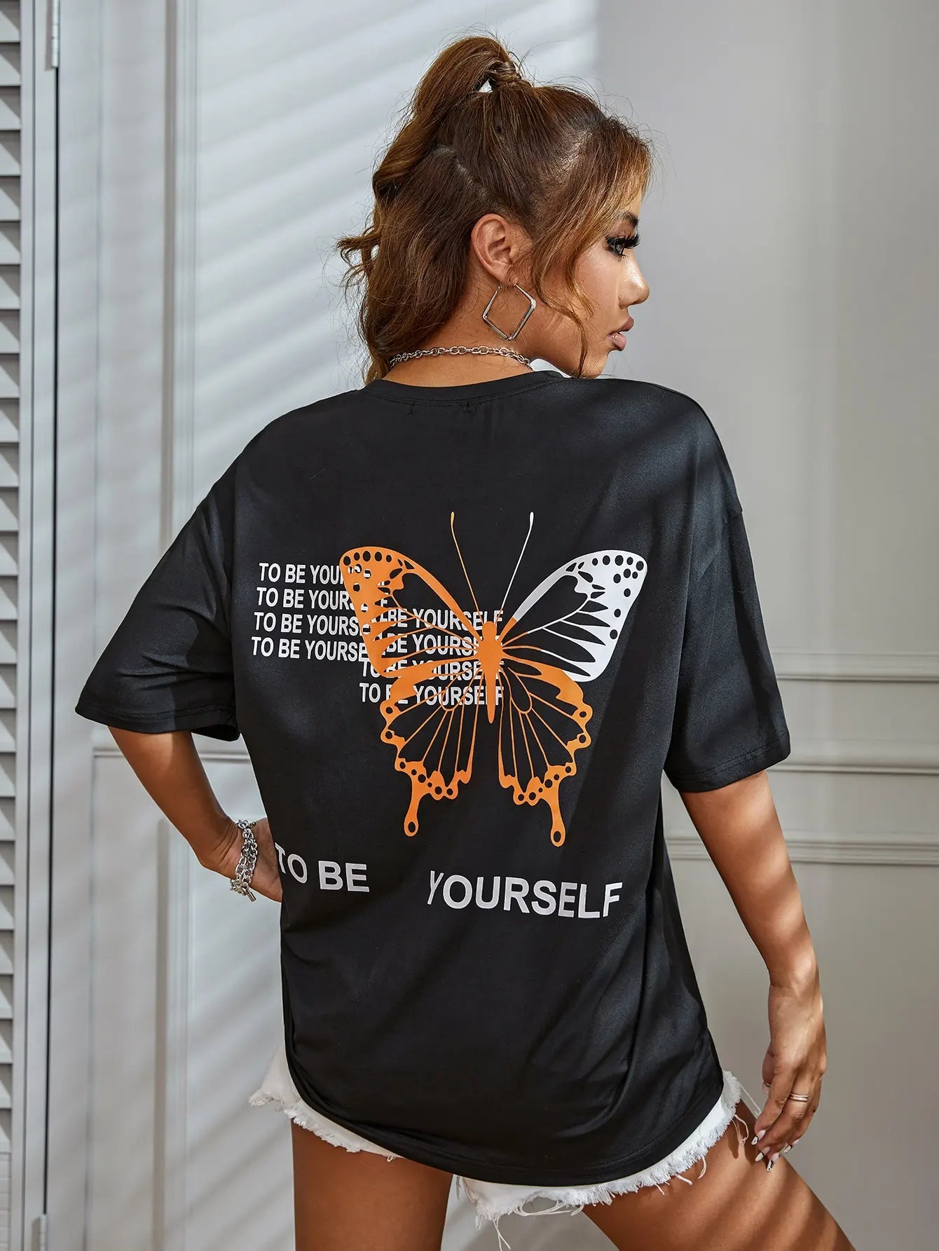 FLY | T-Shirt met vlinder