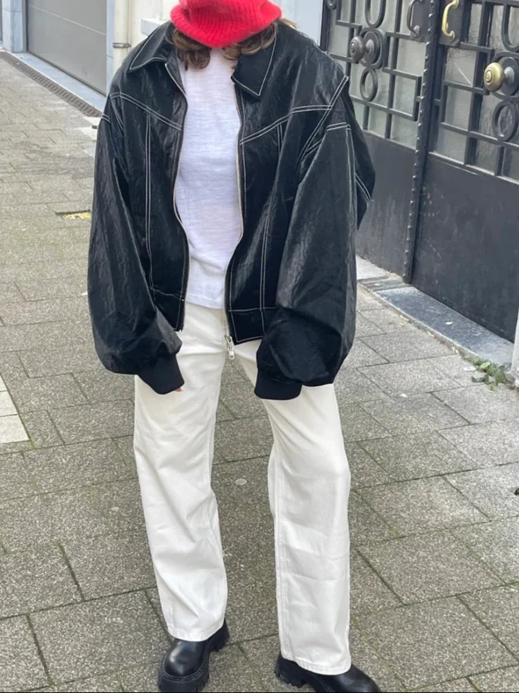 Chay - Oversized Leren Jas