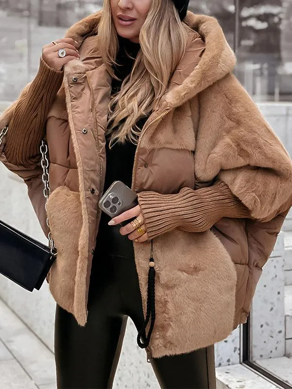 Isabelle | Luxe Gewatteerde Winterjas met Faux Fur